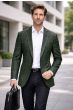 Hunter Green Plaid Blazers Mens Jackets