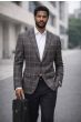 Brown Blazer Single Breasted Jacket Men's Coats