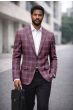 Mauve Blazer Single Breasted Jacket Men's Coats