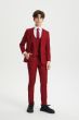 Stacy Adams Boy's 5 Piece Suit in Solid Colors - Varied Ties