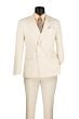 CCO Men's Outlet 2 Piece Slim Fit Double Breasted Suit - Solid Color