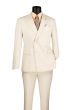 Vinci Men's 2 Piece Slim Fit Double Breasted Suit - Solid Color