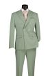 Vinci Men's 2 Piece Slim Fit Double Breasted Suit - Solid Color