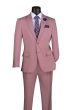 Vinci Men's 2 Piece Slim Fit Suit - Adjustable Waistband
