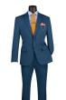 Vinci Men's 2 Piece Slim Fit Suit - Adjustable Waistband