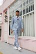 Stacy Adams Men's 3 Piece Hybrid Suit - Plaid Pattern