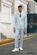 Stacy Adams Men's 3 Piece Hybrid Suit - Solid Light Colors