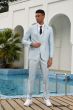 Stacy Adams Men's 3 Piece Hybrid Suit - Solid Light Colors