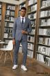Stacy Adams Men's 3 Piece Hybrid Suit - Bold Reversible Vest 