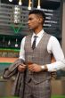 Stacy Adams Men's 3 Piece Hybrid Suit - Single Breasted Windowpane