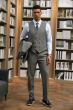 Stacy Adams Men's 3 Piece Hybrid Suit - Light Pattern
