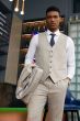 Stacy Adams Men's 3 Piece Hybrid Suit - Textured Solid
