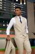 Stacy Adams Men's 3 Piece Hybrid Suit - Textured Solid