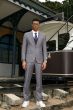 Stacy Adams Men's 3 Piece Hybrid Suit - Pinstripe Pattern