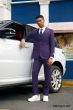 Stacy Adams Men's 3 Piece Hybrid Suit - Glen Check Pattern