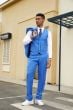 Stacy Adams Men's 3 Piece Hybrid Suit - Solid Texture