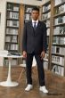 Stacy Adams Men's 3 Piece Hybrid Suit - Solid Texture