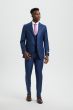Stacy Adams Men's 3 Piece Executive Slim Suit - Textured Solid