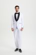 Stacy Adams Men's 3 Piece Tuxedo - Flat Front Pants