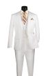 CCO Men's Outlet 3 Piece Slim Fit Executive Style Suit - Flat Front Pants
