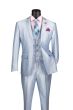 Vinci Men's 3 Piece Slim Fit Suit - Sleek Sharkskin