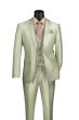 Vinci Men's 3 Piece Slim Fit Suit - Sleek Sharkskin