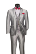 Vinci Men's 3 Piece Slim Fit Suit - Sleek Sharkskin