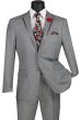 CCO Men's 3 Piece Slim Fit Outlet Suit - Lapel Accent