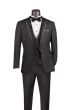 CCO Men's 3 Piece Slim Fit Outlet Suit - Lapel Accent