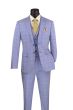 CCO Men's Outlet 3 Piece Slim Fit Suit - Glen Plaid