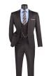 Vinci Men's 3 Piece Slim Fit Suit - Double Breasted Vest
