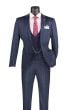 Vinci Men's 3 Piece Slim Fit Suit - Double Breasted Vest