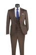 CCO Men's Outlet 3 Piece Slim Fit Suit - Double Breasted Vest