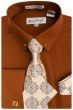 Karl Knox Men's French Cuff Shirt Set - Sharp Collar Bar