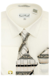 Karl Knox Men's French Cuff Shirt Set - Layered Cubic Design