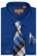 Karl Knox Men's French Cuff Shirt Set - Gradient Checker