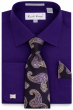 Karl Knox Men's French Cuff Shirt Set - Jacquard Teardrops