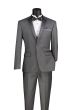 Vinci Men's 2 Piece Wool Feel Slim Fit Tuxedo - 2 Button