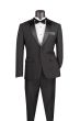 Vinci Men's 2 Piece Wool Feel Slim Fit Tuxedo - 2 Button