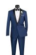 Vinci Men's 2 Piece Wool Feel Slim Fit Tuxedo - Shawl Collar