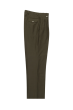 Tiglio Rosso Men's 100% Wool Pants - Wide Leg - Olive