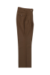 Tiglio Rosso Men's 100% Wool Pants - Wide Leg - Tobacco