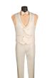 Pearl Vest Double Breasted Vest with Satin Lapel and Vest Chain