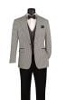 Black Houndstooth Suit Flat Front Pants Adjustable Waistband Compose Design