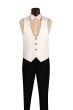 Vinci Men's 3 Piece Wool Feel Slim Fit Tuxedo - Jacquard Fabric
