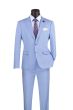Vinci Men's 2 Piece Wool Feel Ultra Slim Fit Suit - Classic Business