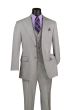 Vinci Men's 3 Piece Executive Suit - Wide Peak Lapel