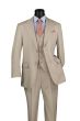 Vinci Men's 3 Piece Executive Suit - Wide Peak Lapel