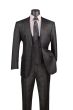 Vinci Men's 3 Piece Executive Suit - Classic Glen Plaid