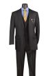 Black Suit 3 Piece Suits for Men Single Breasted Jacket